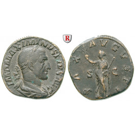 Römische Kaiserzeit, Maximinus I., Sesterz 235-236, ss+