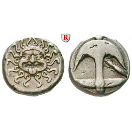 Thrakien-Donaugebiet, Apollonia Pontika, Drachme um 410-350 v.Chr., vz