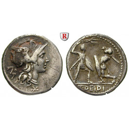 Römische Republik, T. Didius, Denar 113-112 v.Chr., ss/ss+