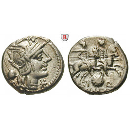 Römische Republik, T. Quinctius Flaminius, Denar 126 v.Chr., ss-vz