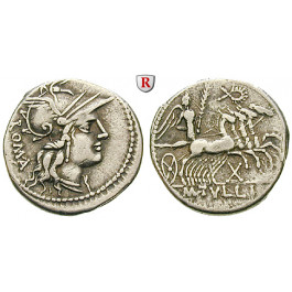 Römische Republik, M. Tullius, Denar 120 v.Chr., ss