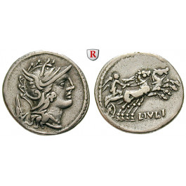 Römische Republik, L. Julius, Denar 101 v.Chr., ss
