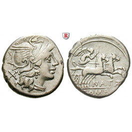 Römische Republik, Pinarius Natta, Denar 149 v.Chr., ss