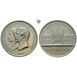 Frankreich, Napoleon III., Zinkmedaille, bronziert o.J. (1855), vz+