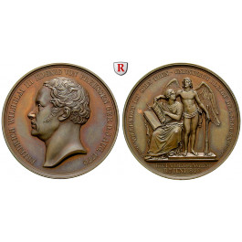 Brandenburg-Preussen, Königreich Preussen, Friedrich Wilhelm III., Bronzemedaille 1840, f.st