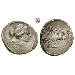 Römische Republik, T. Carisius, Denar 46 v.Chr., ss/ss+