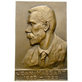 Personenmedaillen, Massart, Jean - Belgischer Botaniker, Einseitige Bronzeplakette o.J., f.prfr.