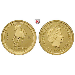Australien, Elizabeth II., 5 Dollars 2002, 1,55 g fein, st