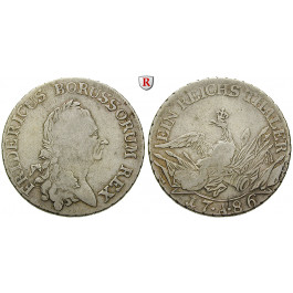 Brandenburg-Preussen, Königreich Preussen, Friedrich II., Reichstaler 1786, ss