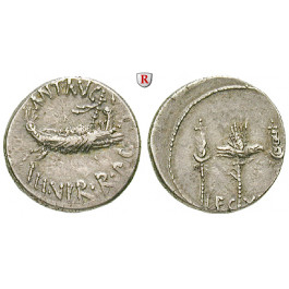 Römische Republik, Marcus Antonius, Denar 32-31 v.Chr., f.vz