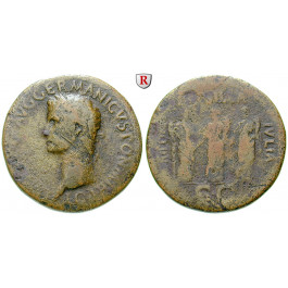 Römische Kaiserzeit, Caligula, Sesterz 37-38, s-ss