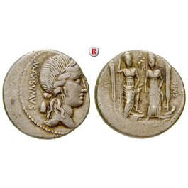 Römische Republik, Cn. Egnatius Maxsumus, Denar 75 v.Chr., ss-vz