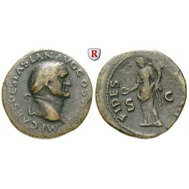 Römische Kaiserzeit, Vespasianus, Dupondius 77-78, ss
