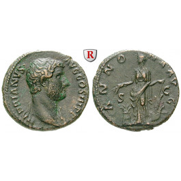 Römische Kaiserzeit, Hadrianus, As 134-138, vz