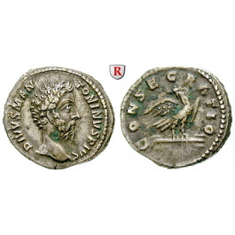 Römische Kaiserzeit, Marcus Aurelius, Denar 180, ss-vz/ss