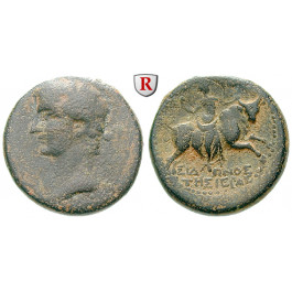 Römische Provinzialprägungen, Phönizien, Sidon, Augustus, Bronze 10  v.-14 n.Chr., ss