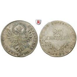 Österreich, Kaiserreich, Franz II. (I.), 20 Kreuzer 1809, ss