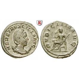 Römische Kaiserzeit, Herennia Etruscilla, Frau des Traianus Decius, Antoninian 249-251, f.st