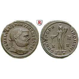 Römische Kaiserzeit, Constantius I., Caesar, Follis 304-305, vz