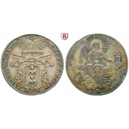 Vatikan, Sede Vacante, Camerlengo Bartolomeo Pacca, 1/2 Scudo 1823, ss+