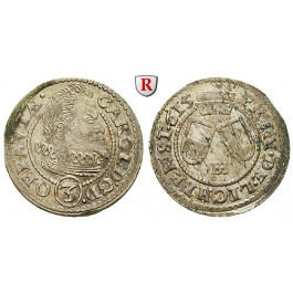 Troppau, Herzogtum, Karl v. Liechtenstein, 3 Kreuzer 1615, f.st