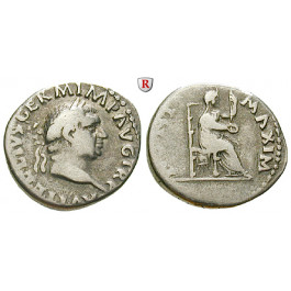 Römische Kaiserzeit, Vitellius, Denar April-Dez. 69, ss