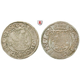 Friedland und Sagan, Herzogtum, Albert von Wallenstein, Groschen (3 Kreuzer) 1628, ss