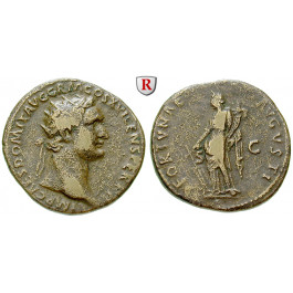 Römische Kaiserzeit, Domitianus, Dupondius 92-94, ss