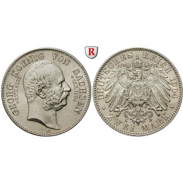 Deutsches Kaiserreich, Sachsen, Georg, 2 Mark 1904, auf den Tod, E, f.st, J. 132