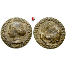 Personenmedaillen, Malatesta, Sigismondo Pandolfo - Italienischer Adliger, Bronzemedaille 1447, f.ss
