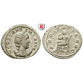 Römische Kaiserzeit, Herennia Etruscilla, Frau des Traianus Decius, Antoninian 249-251, st