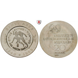 DDR, 20 Mark 1980, Typ mit korrekter Zahl XXII, st, J. 1575