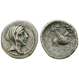 Epiros - Inseln, Korkyra, Hemidrachme 229-48 v.Chr., ss+/f.ss