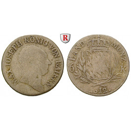Bayern, Königreich, Maximilian I. Joseph, 6 Kreuzer 1812, f.ss