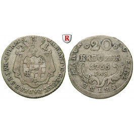 Paderborn, Bistum, Wilhelm Anton von Asseburg, 20 Kreuzer 1766, ss