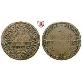 Münster, Domkapitel, 3 Pfennig 1787, ss