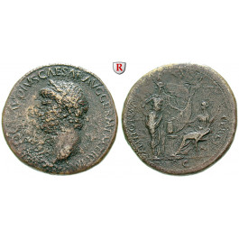 Römische Kaiserzeit, Nero, Sesterz 64, s-ss