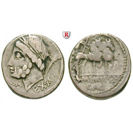 Römische Republik, L. und C. Memmius Galeria, Denar 87 v.Chr., ss