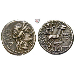 Römische Republik, C. Allius Bala, Denar 92 v.Chr., ss