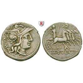 Römische Republik, M. Tullius, Denar 120 v.Chr., ss
