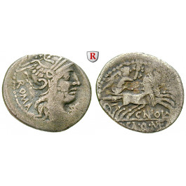 Römische Republik, M. Calidius, Metellus Nepos, Cn. Fulvius, Denar 117-116 v.Chr., f.ss
