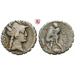 Römische Republik, C. Poblicius, Denar, serratus 80 v.Chr., f.ss
