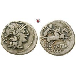 Römische Republik, Spurius Afranius, Denar 150 v.Chr., ss