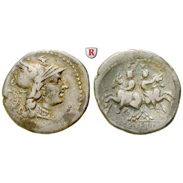 Römische Republik, C. Servilius, Denar 136 v.Chr., ss