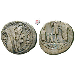 Römische Republik, L. Aemilius Lepidus Paullus, Denar 62 v.Chr., ss