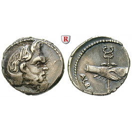 Römische Republik, Albinus Bruti und C. Pansa, Denar 48 v.Chr., ss/f.vz