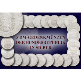 Die 5 DM-Gedenkmünzen der Bundesrepublik in Silber