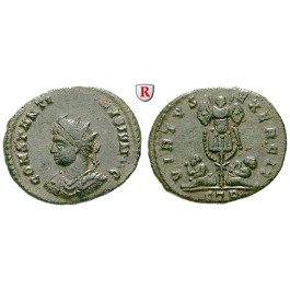 Römische Kaiserzeit, Constantinus II., Caesar, Follis 320, vz