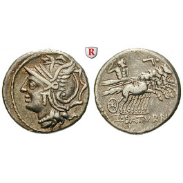 Römische Republik, L. Appuleius Saturninus, Denar 104 v.Chr., ss