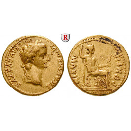 Römische Kaiserzeit, Tiberius, Aureus 14-37, ss